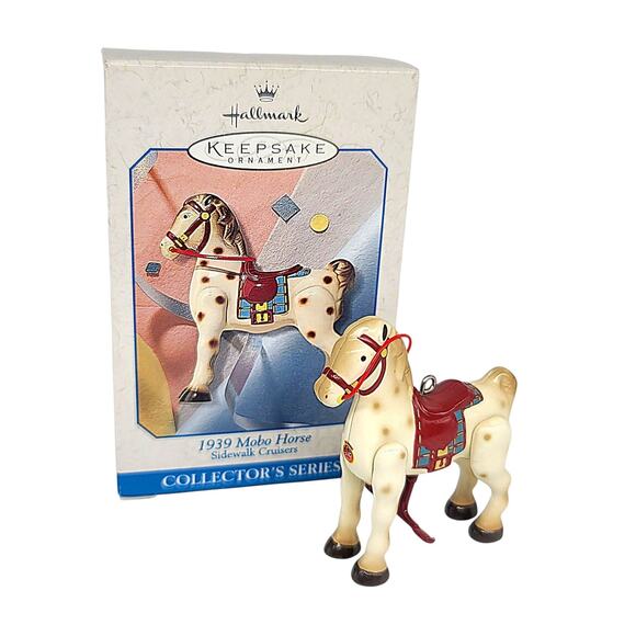 Vtg 1998 Hallmark 1939 Mobo Horse Sidewalk Cruisers Metal Ornament 2nd In Series - Picture 1 of 6